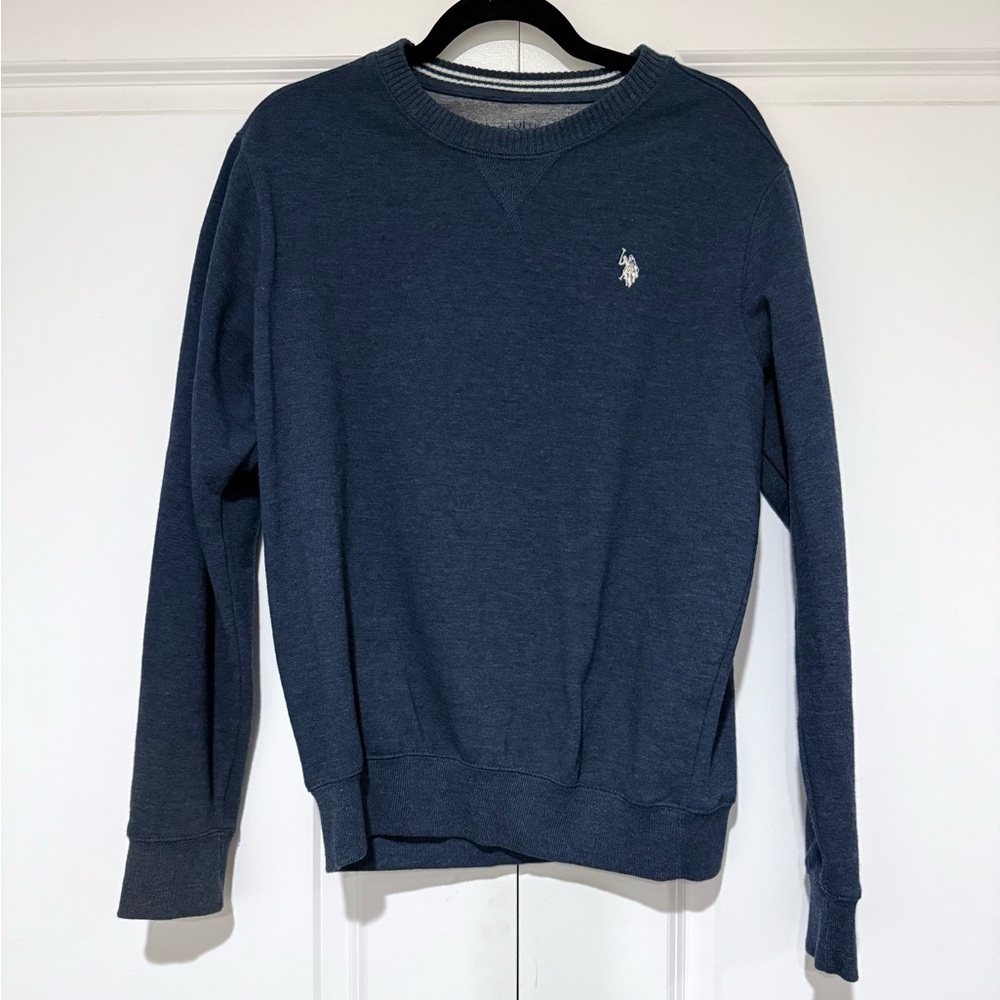 U.S. Polo Assn. Men's Dark Navy Crewneck Sweatshirt with Logo